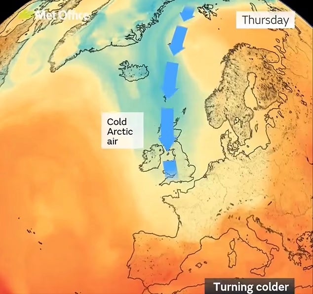 Arctic blast weather forecast Met Office - Figure 3