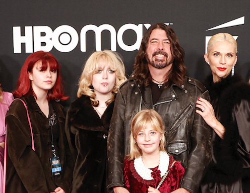 Dave Grohl, pictured with his wife and three daughters at the 36th Annual Rock & Roll Hall Of Fame Induction Ceremony at Rocket Mortgage Fieldhouse on October 30, 2021 in Cleveland, Ohio