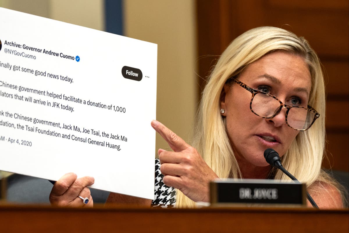 Marjorie Taylor Greene accuses Cuomo of &lsquo;murdering&rsquo; New Yorkers at angry Covid hearing