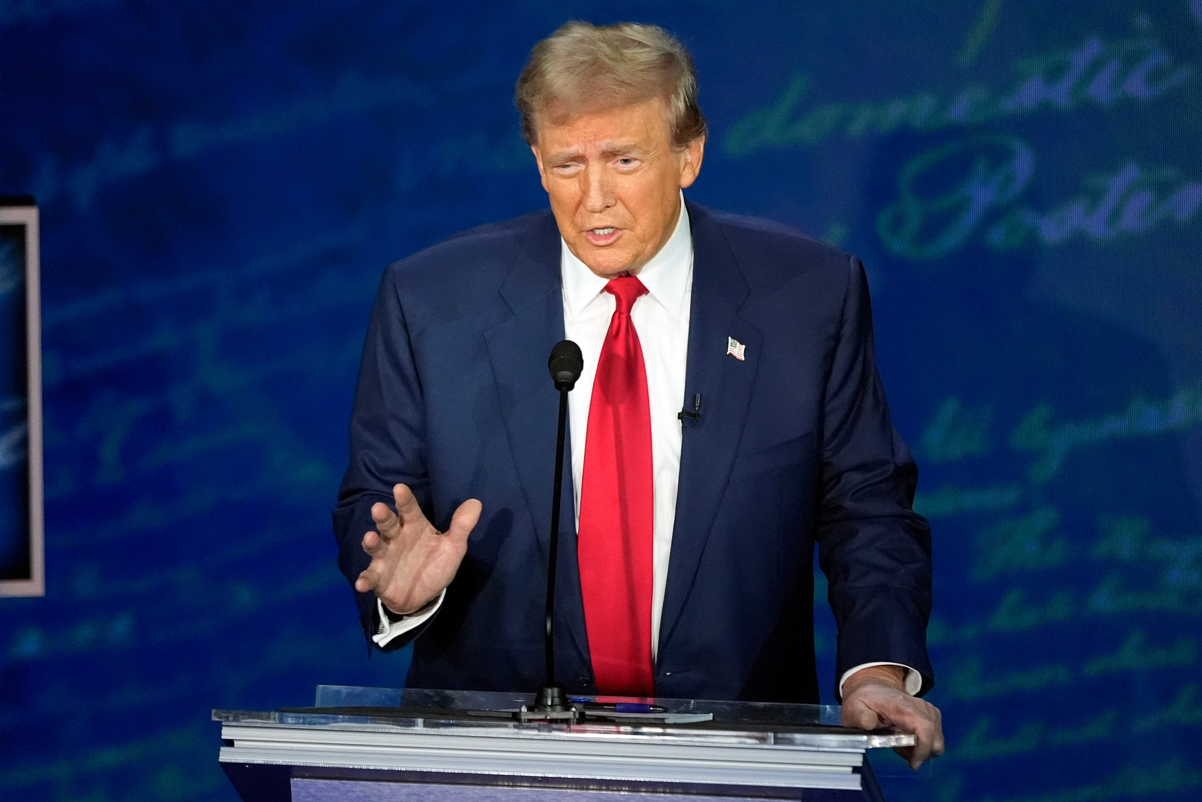 Trump rambled about familiar talking points during Tuesday night’s debate