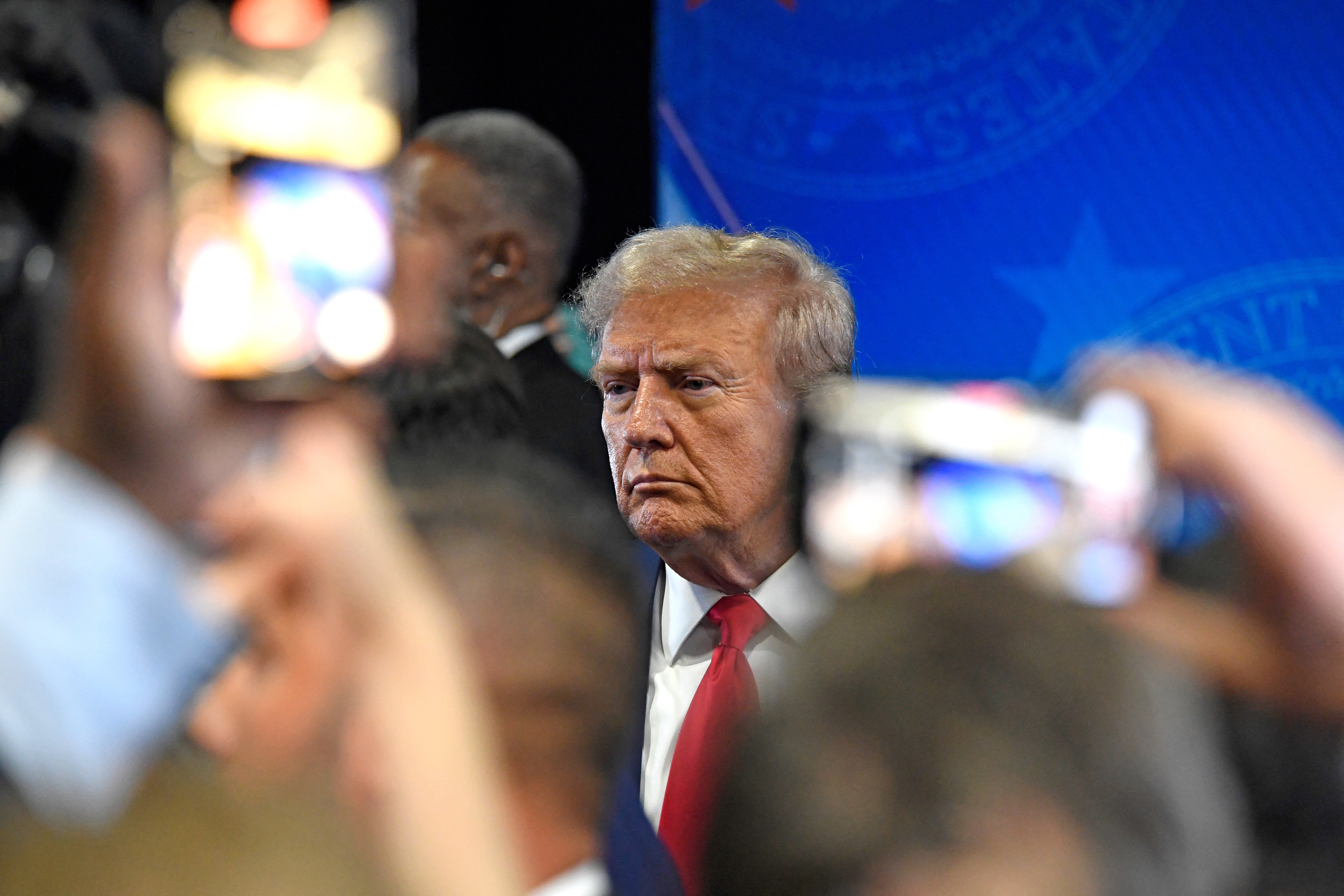 Trump once again lambasted that the election was rigged. Harris alluded to him being stuck in the past