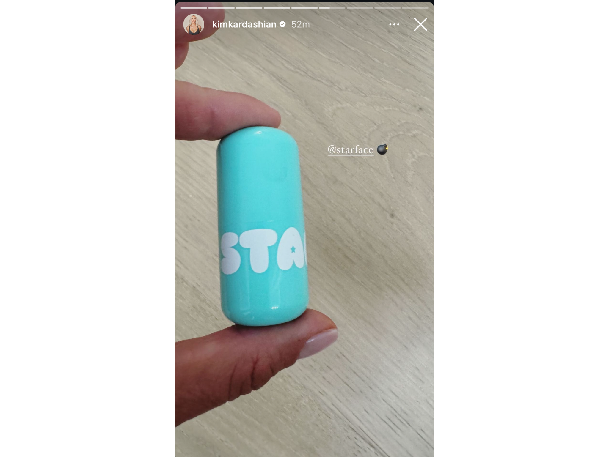 The reality star posted the balm this morning