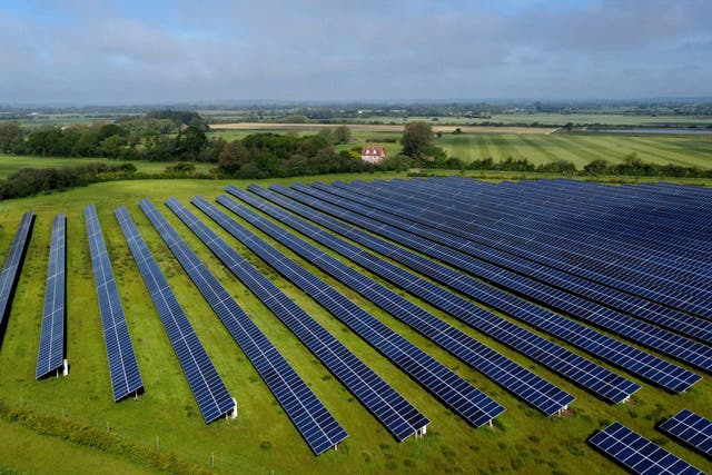 Energy Secretary Ed Miliband has given the green light to a number of large-scale solar farms (Gareth Fuller/PA)