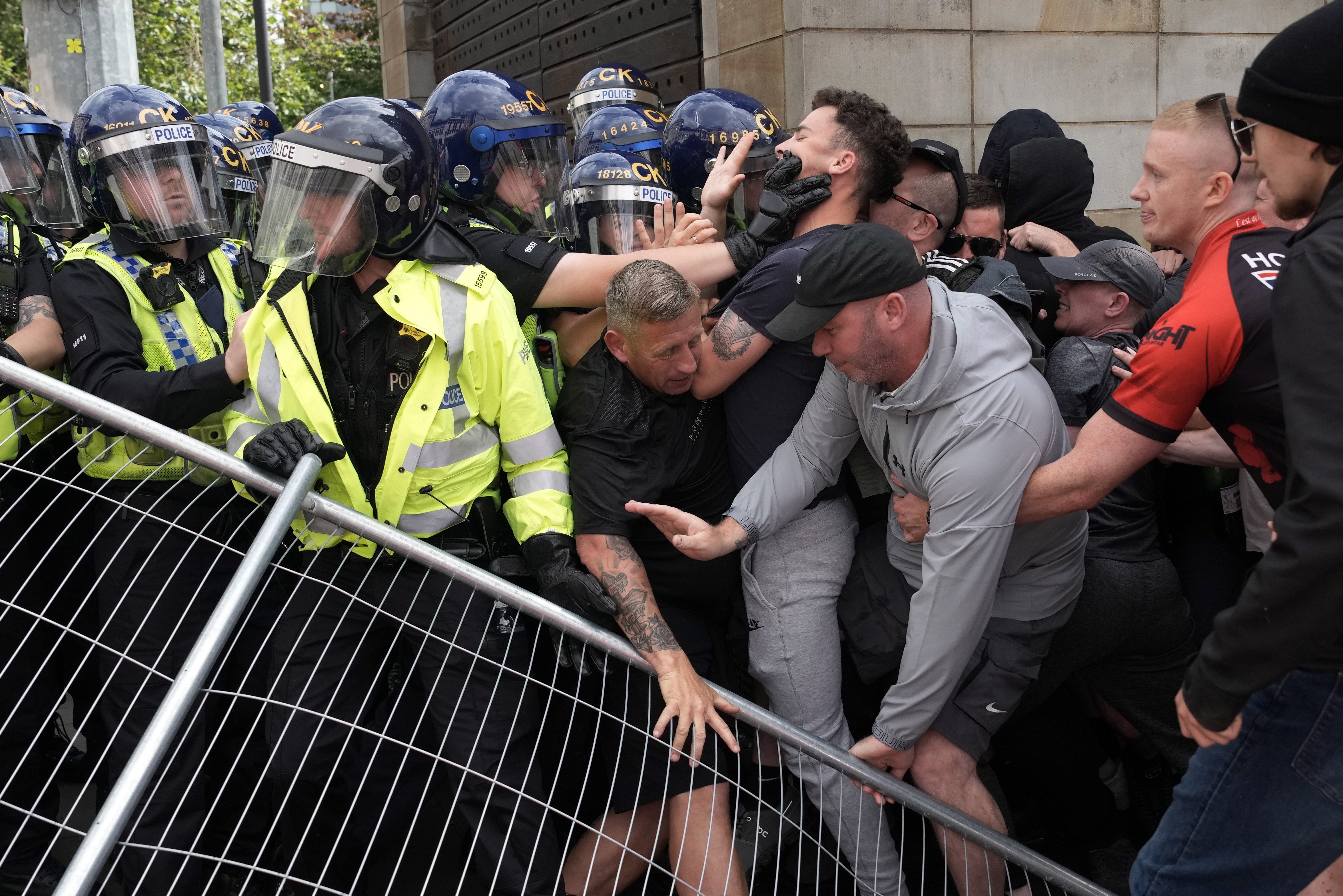 Riots broke out in Manchester and across the UK after three young girls were killed in Southport