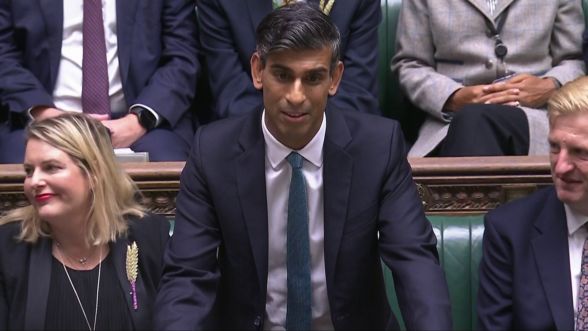 Conservative Party leader Rishi Sunak challenged the prime minister on the cuts