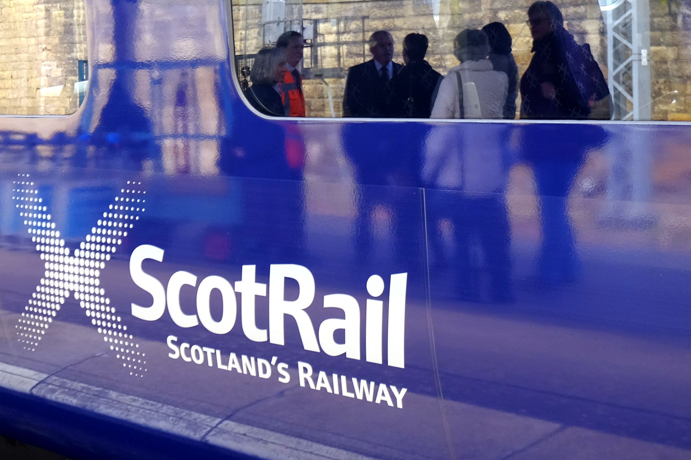 A ScotRail train at Edinburgh Waverley Station. (Jane Barlow/PA)