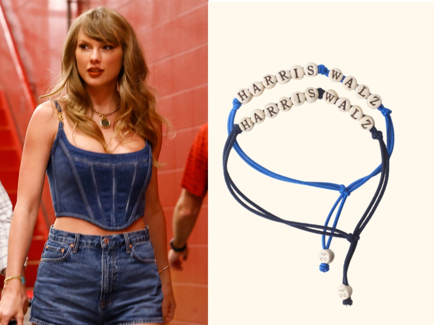 Pulseras de la amistad Swiftie para Harris-Walz