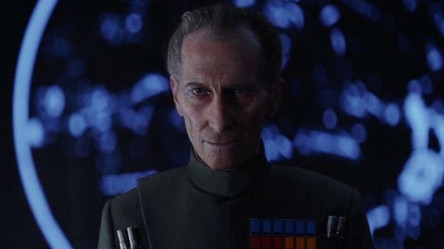 <p>Peter Cushing’s digitally recreated appearance in Rogue One: A Star Wars Story (2016)</p>