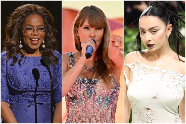 <p>Oprah, Taylor Swift, Charli XCX</p>