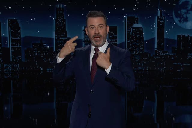 <p>Jimmy Kimmel says Donald Trump has his running mate JD Vance to thank for the ‘worst moment of any debate ever’ </p>