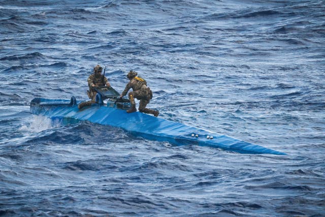 <p>The Royal Navy operation taking place in the Caribbean Sea</p>