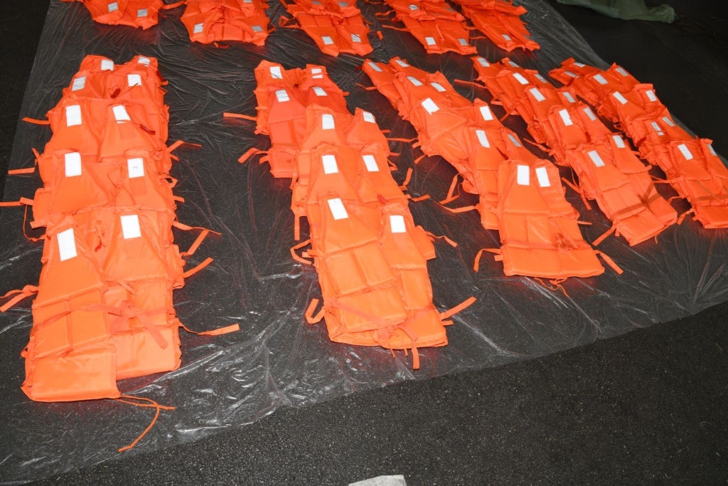 The lifejackets do not meet UK or European safety standards (National Crime Agency/PA)