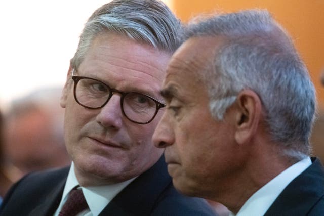 <p>Prime minister Keir Starmer with Lord Darzi, author of a ‘reform or die’ report into the NHS </p>