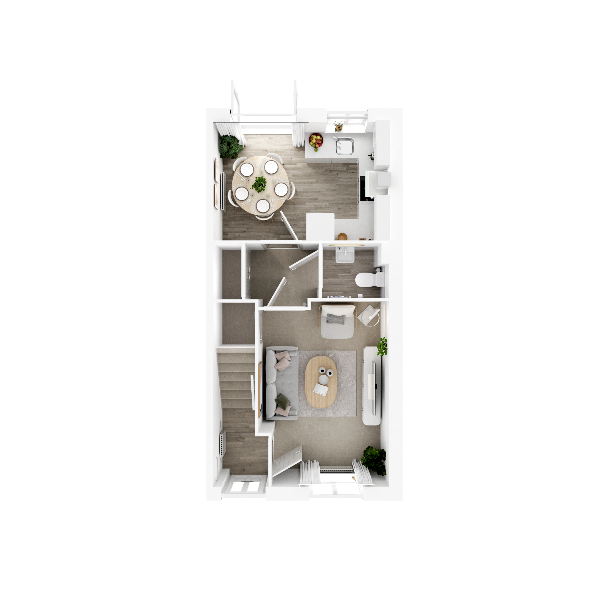 Ground-floor plan of the house