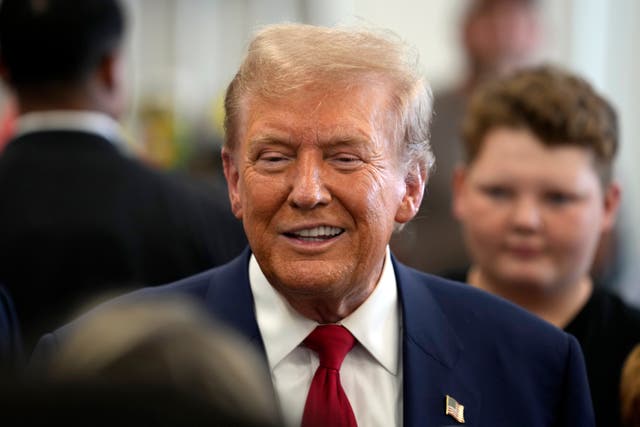 <p>Former President Donald Trump visits the Shanksville Volunteer Fire Company in Shanksville, Pennsylvania, on Sept. 11, 2024</p>