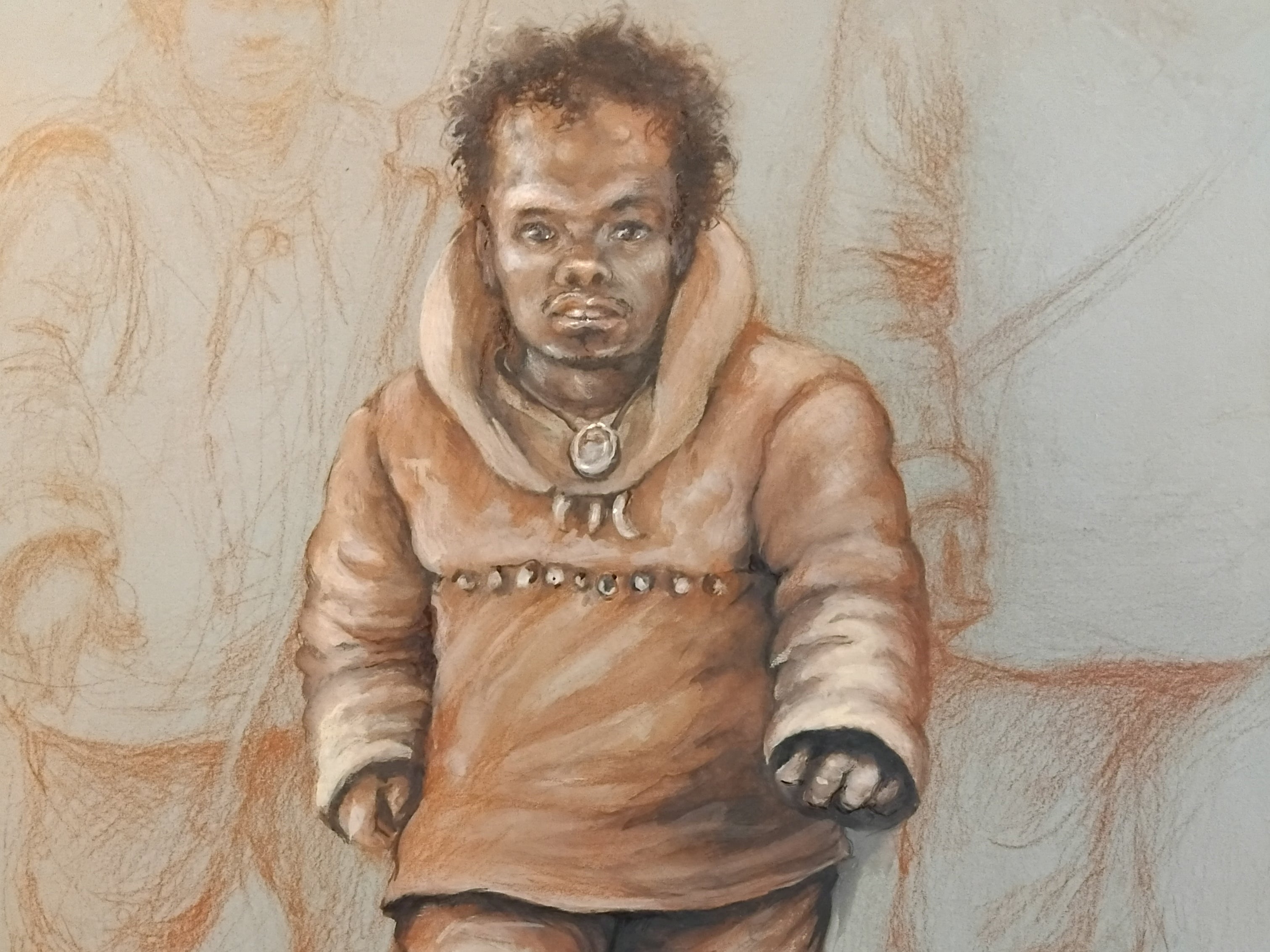 Reconstruction of Romito 2, a 16-year-old teenager with a form of dwarfism who lived 11,000 years ago in southern Italy