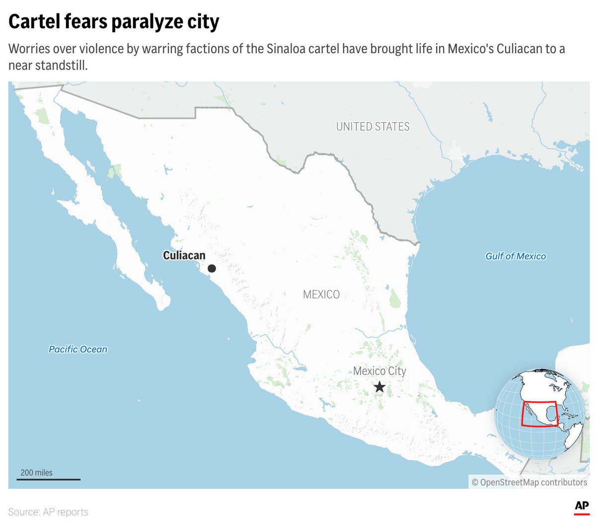 Mexican city of Culiacan is near a standstill over fears of cartel clashes