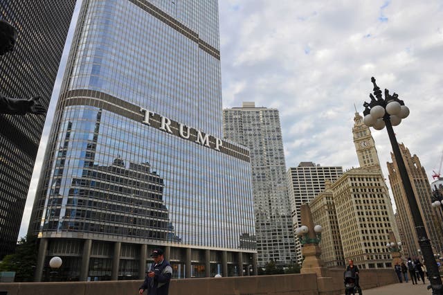 <p>The Trump International Hotel and Tower in Chicago. A federal judge ruled the hotel had violated the law after its cooling water intake system killed thousands of fish from the Chicago River</p>