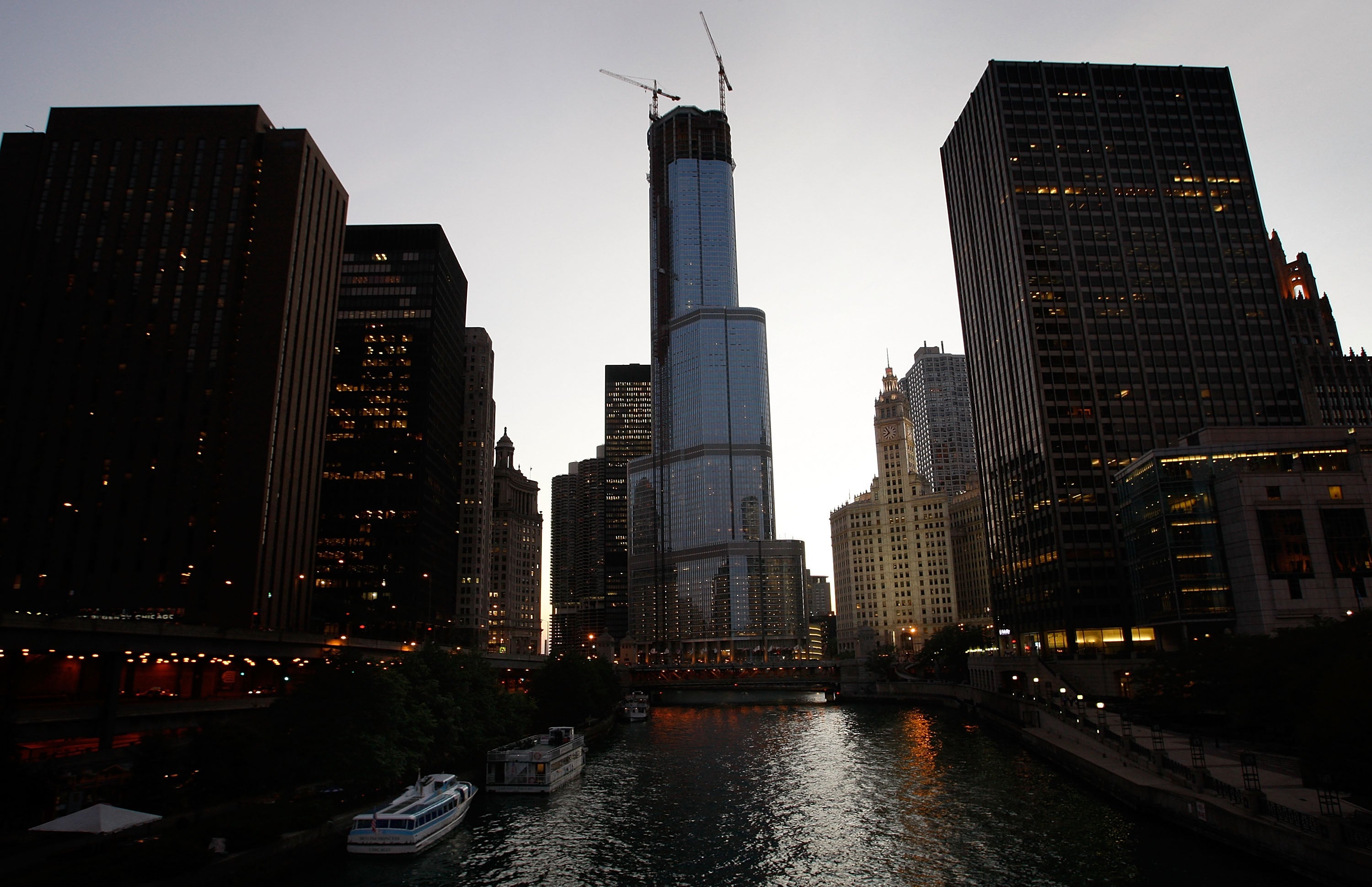 The Trump International Hotel and Tower near the Chicago River. A federal judge called it a ‘public nuisance' for its sucking up millions of water a day without a permit.