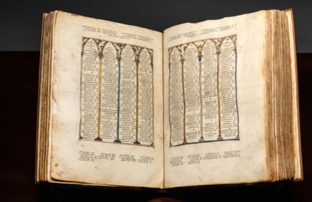 <p>Rare 14th century Hebrew Bible </p>