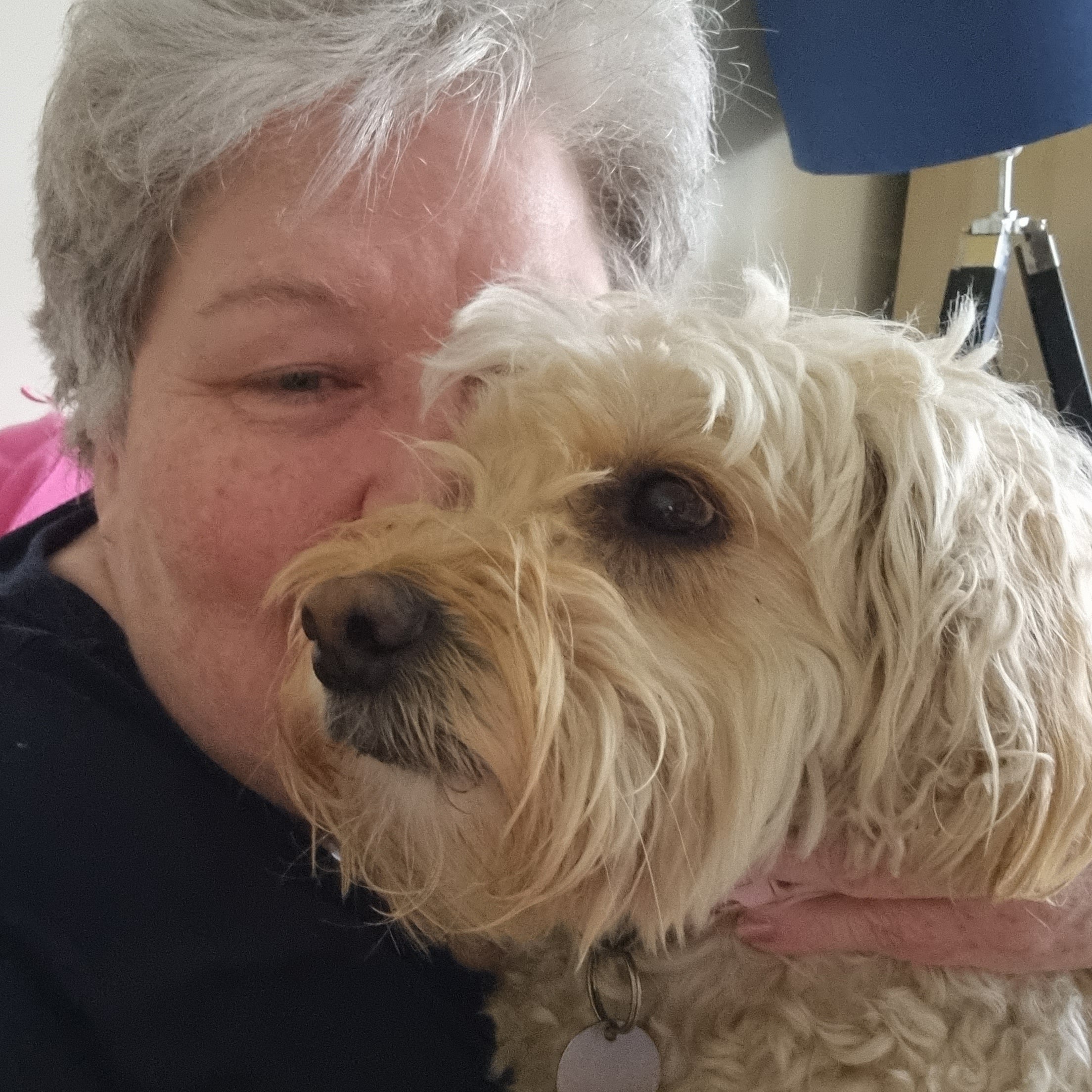 Patricia with her beloved dog poppy