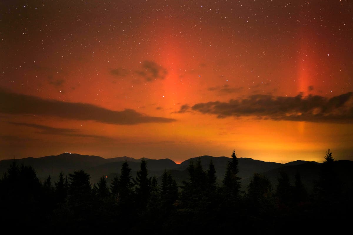 Stargazers share ‘wild’ images of northern lights seen over UK, US and Russian skies