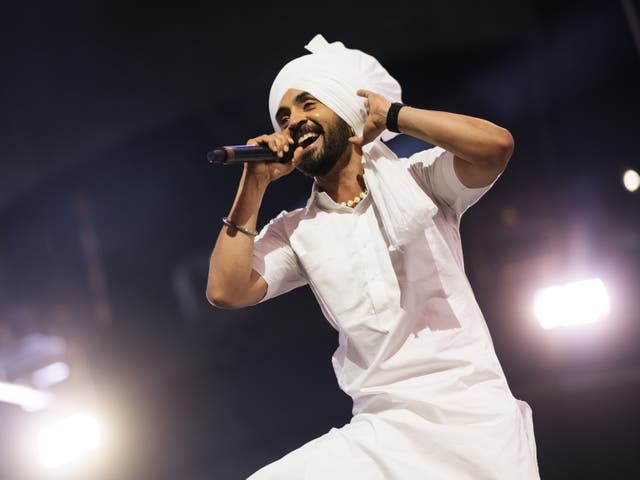 <p>Diljit Dosanjh performs at Coachella in 2023 </p>