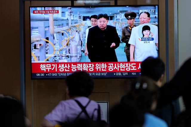 <p>A TV screen shows an image of North Korean leader Kim Jong Un during a news program at the Seoul Railway Station in Seoul, South Korea, in 2024</p>