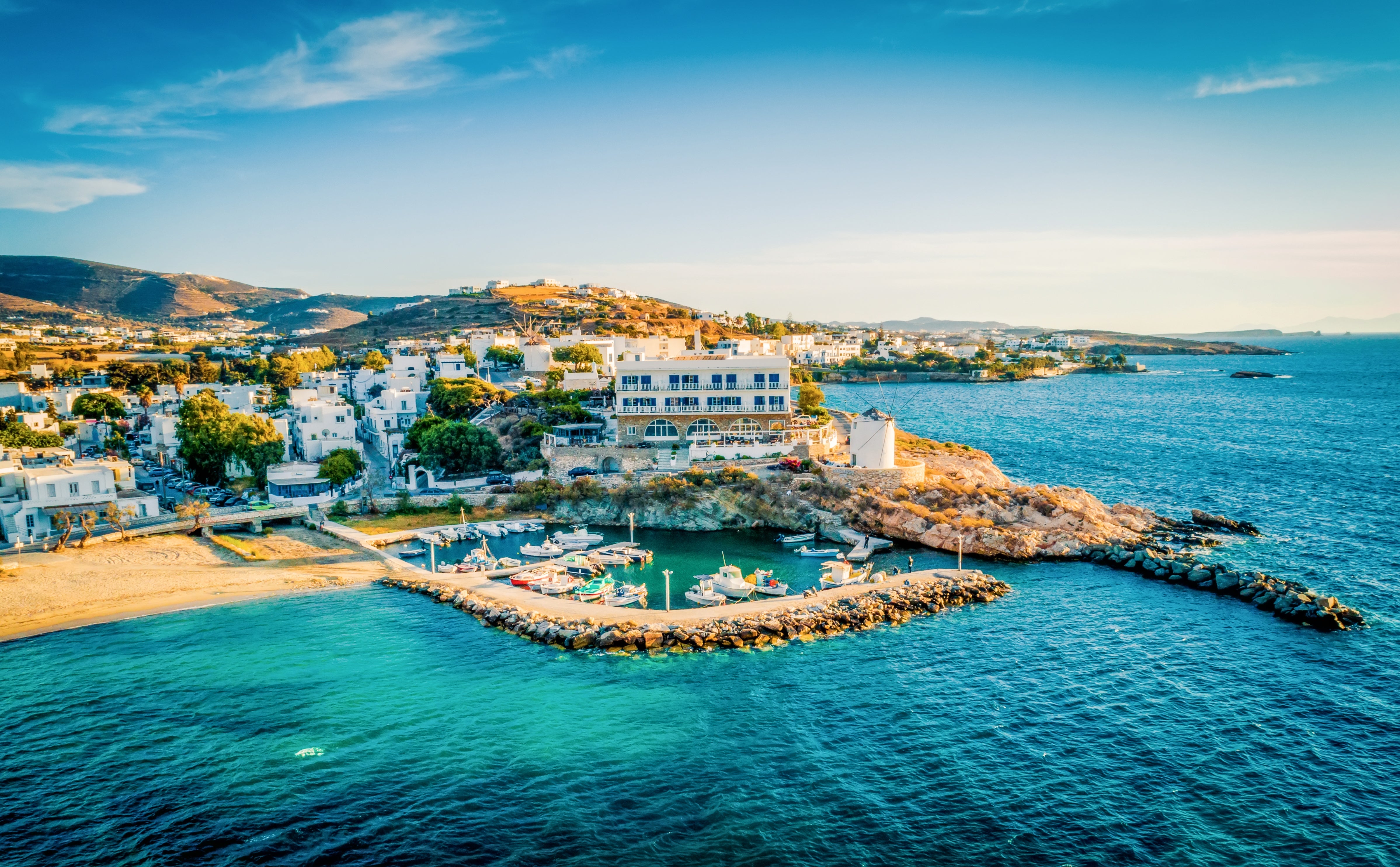 Paros offers beautiful beaches and excellent cuisine, while retaining a laidback charm