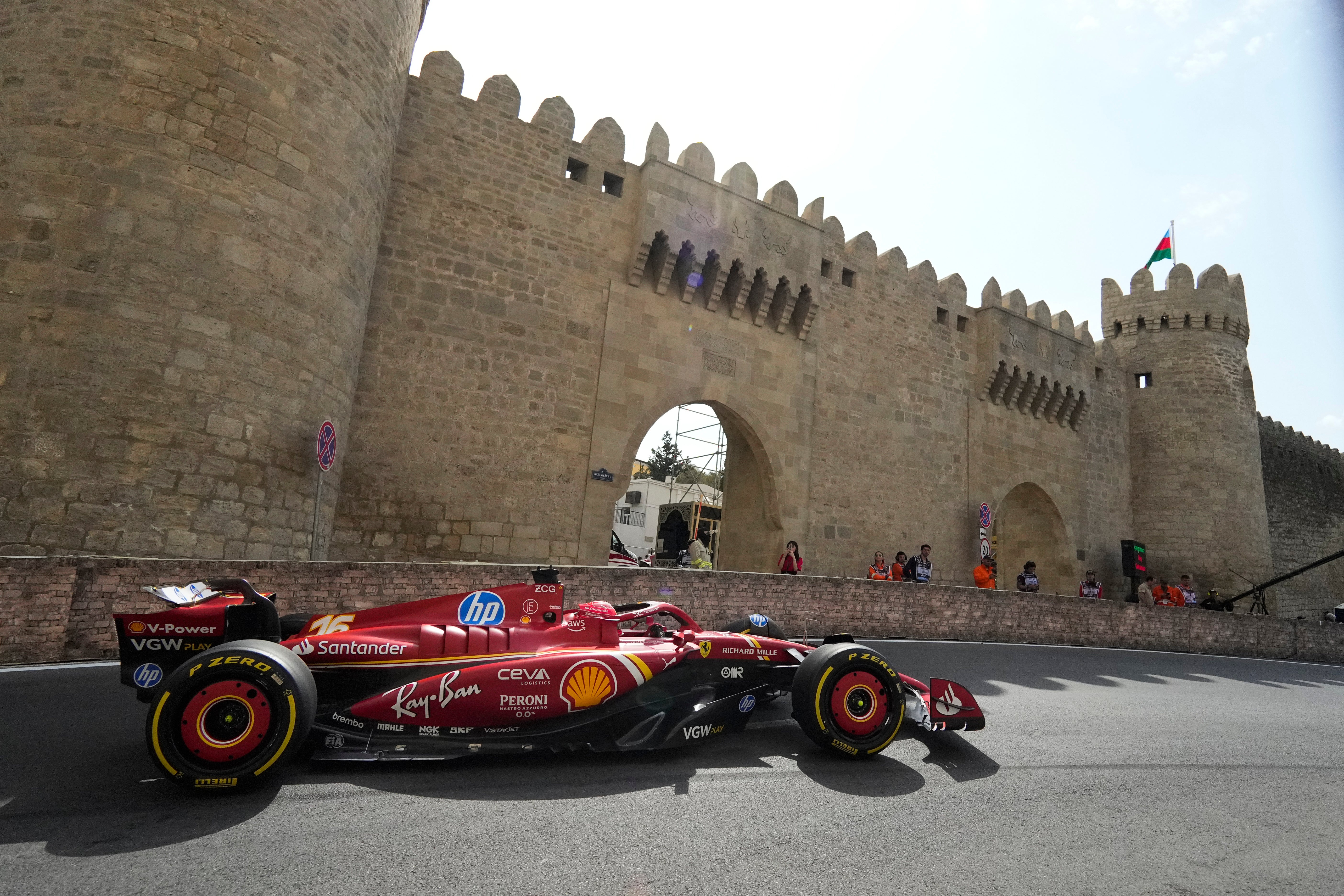 Leclerc found the barriers in Baku (Sergei Grits/AP)