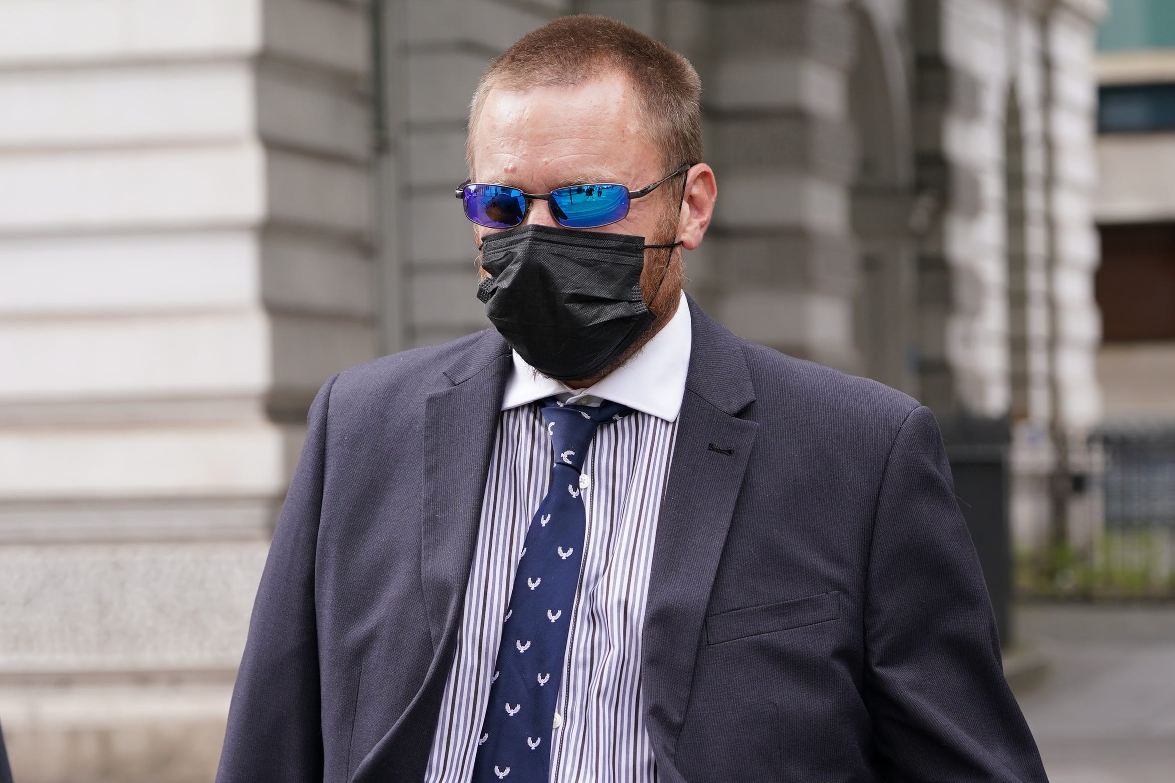 Craig Carter leaves Westminster Magistrates’ Court in London after an earlier hearing (Lucy North/PA)