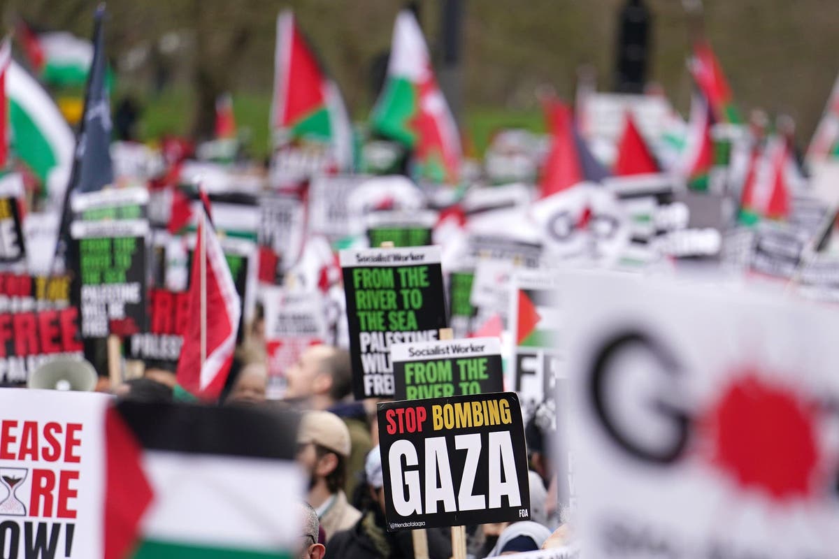 Watch: London march to mark one year of Israel-Hamas conflict