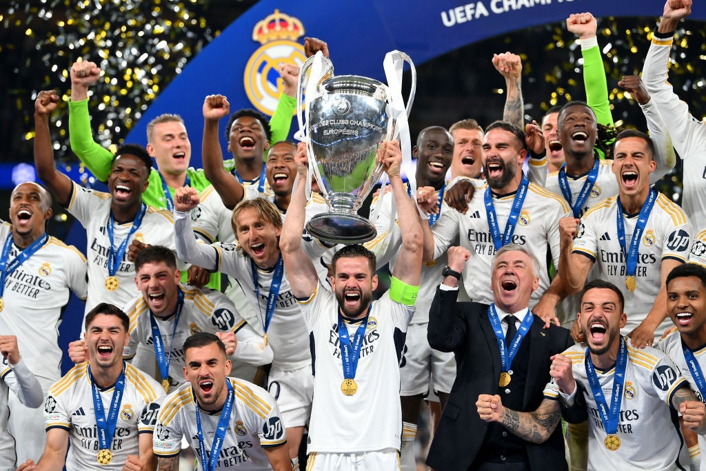 Real Madrid won the European Cup for a record 15th time last season