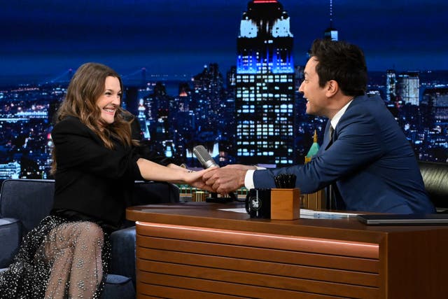 <p>Drew Barrymore and Jimmy Fallon on ‘The Tonight Show’</p>