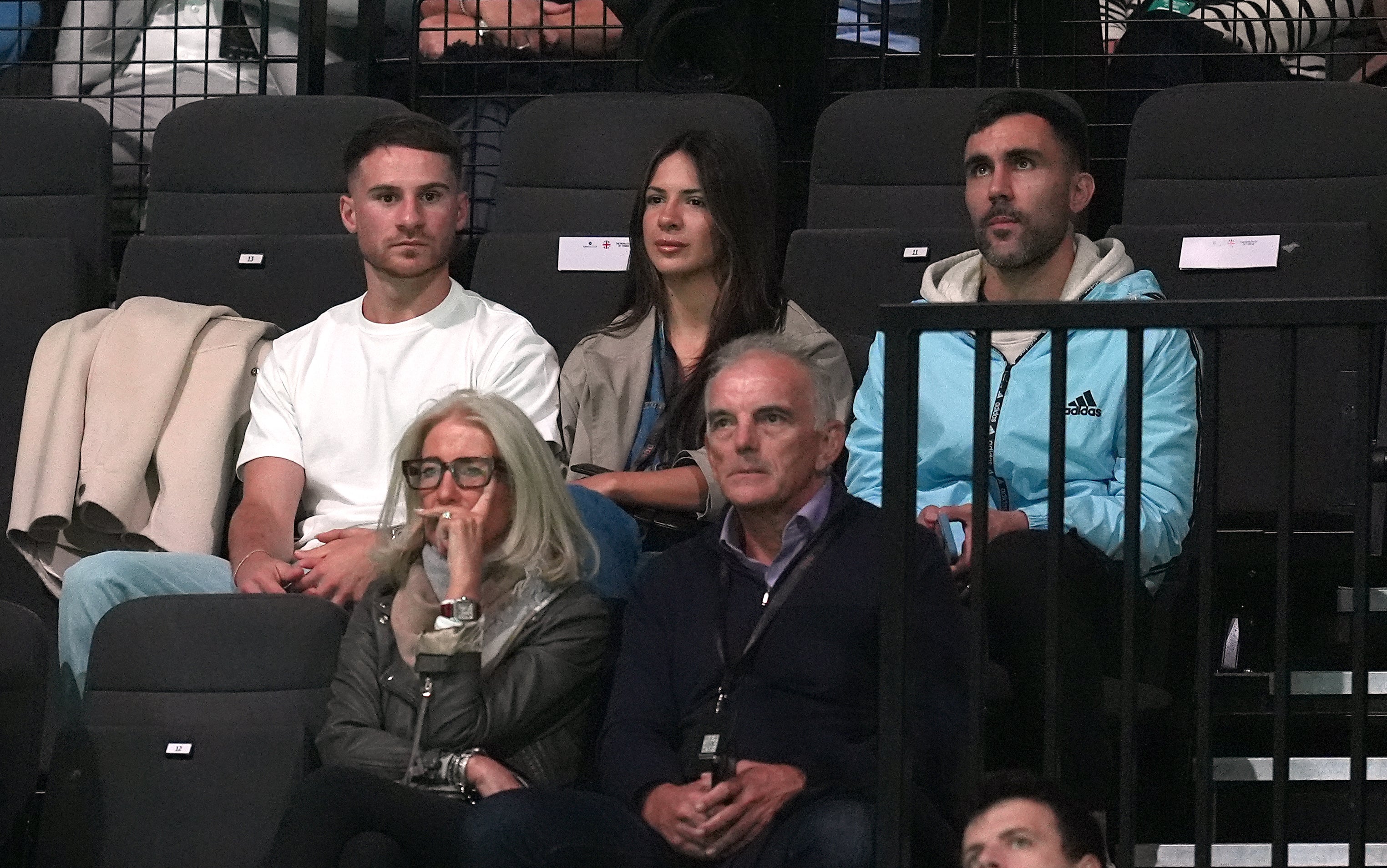 Liverpool midfielder Alexis Mac Allister (left) was supporting his countrymen