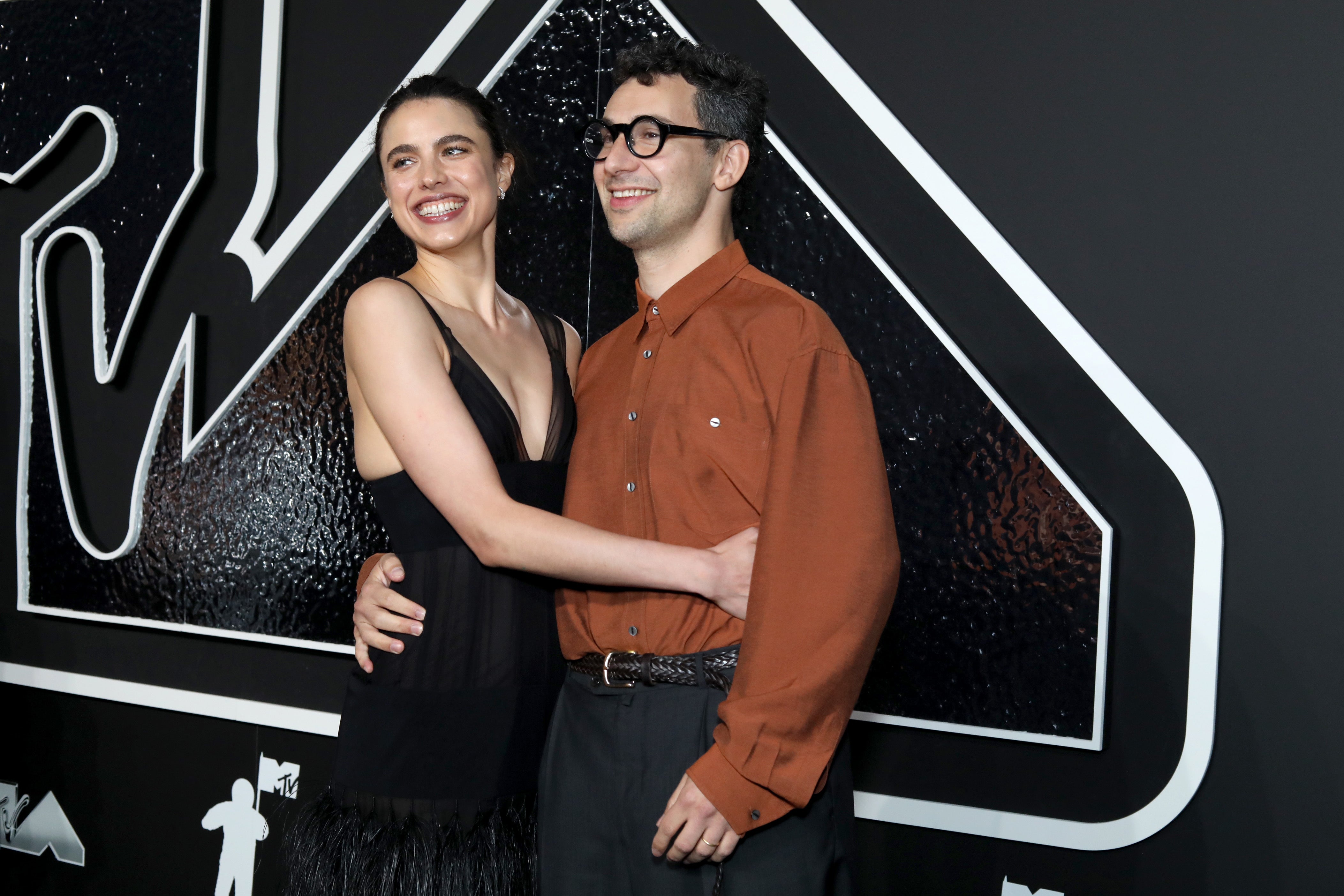 Margaret Qualley and Jack Antonoff attend the 2024 MTV Video Music Awards at UBS Arena on September 11, 2024