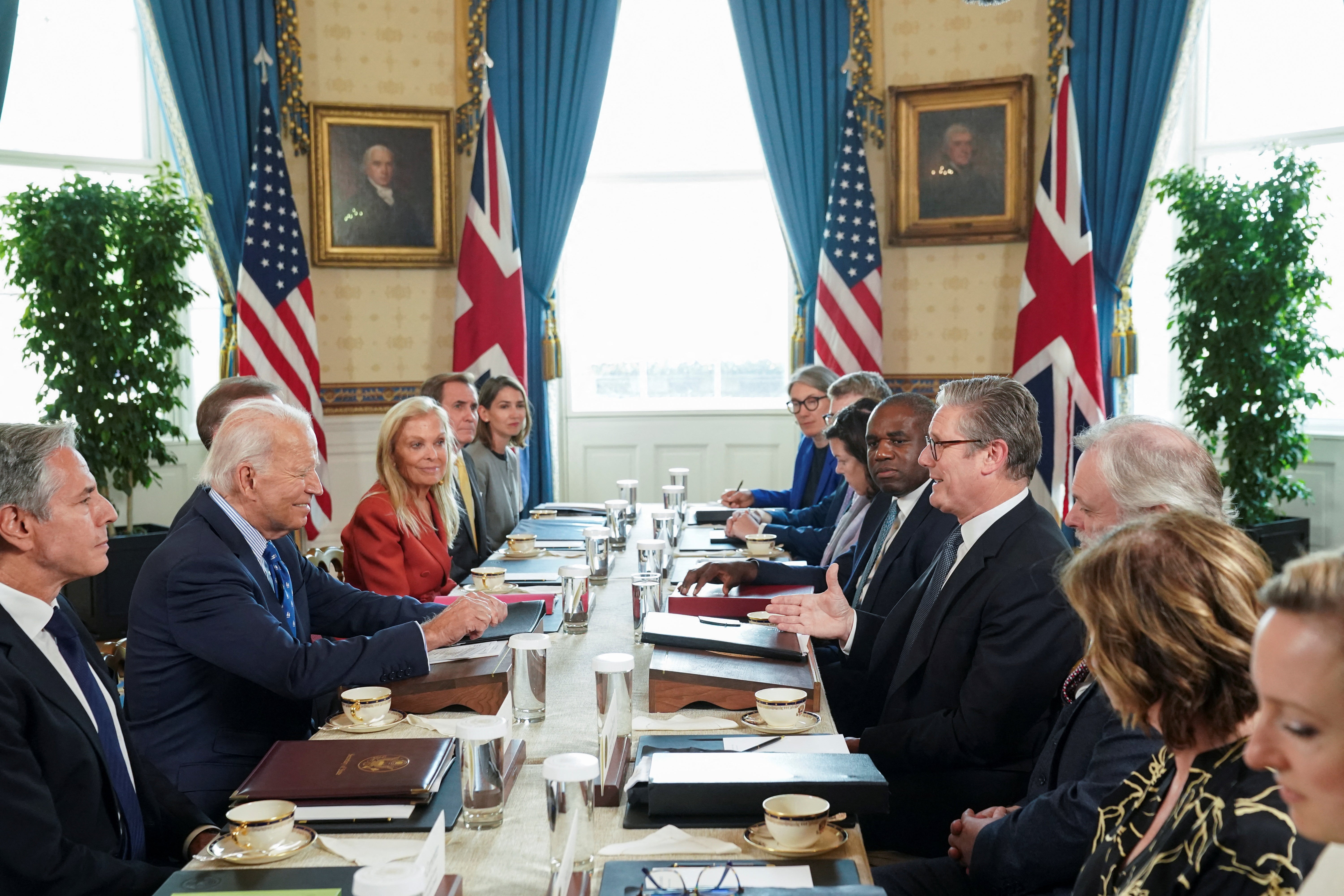 Sir Keir Starmer meets US president Joe Biden at the White House