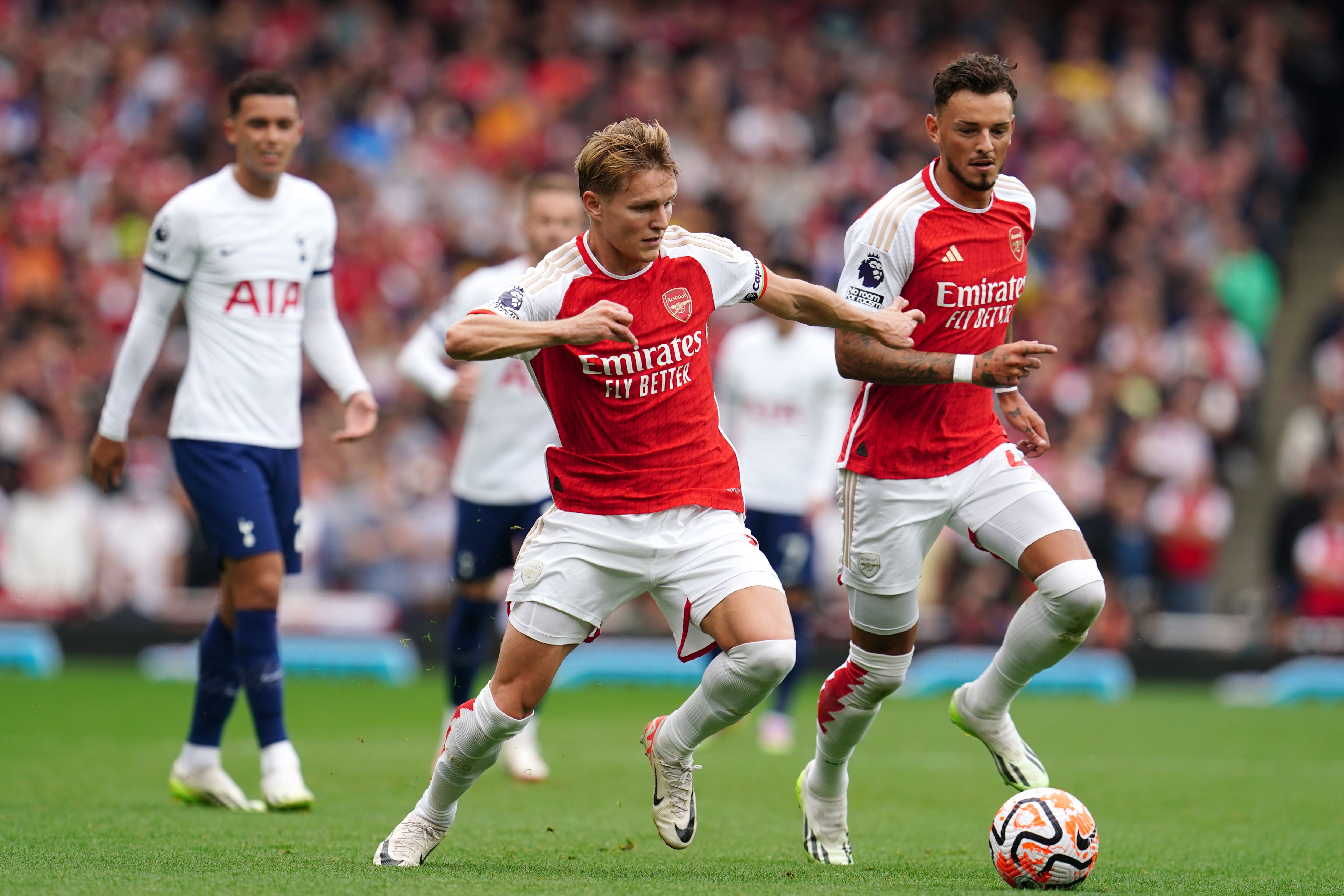 Martin Odegaard could miss Arsenal’s fixture at Tottenham (Nick Potts/PA)