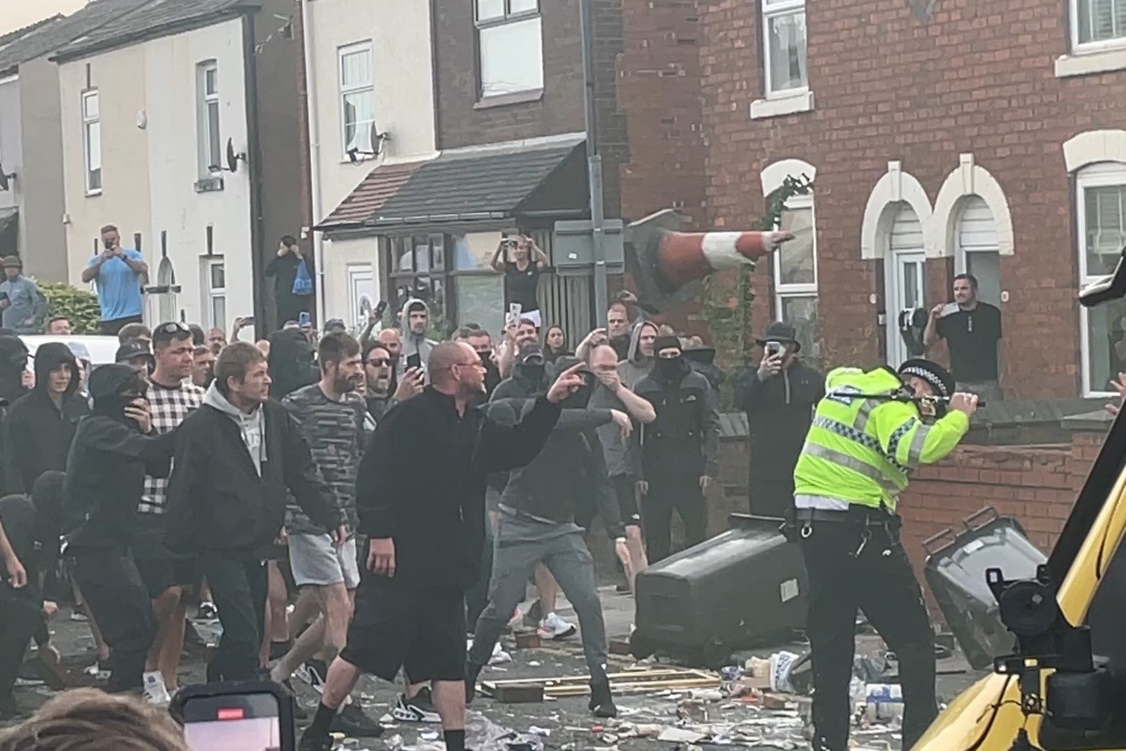 The police dog was injured during disorder in Southport on July 30 (PA/ Richard McCarthy).