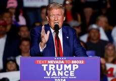 Trump tells people to call him ‘Mr Border President’ as he holds rally in Las Vegas