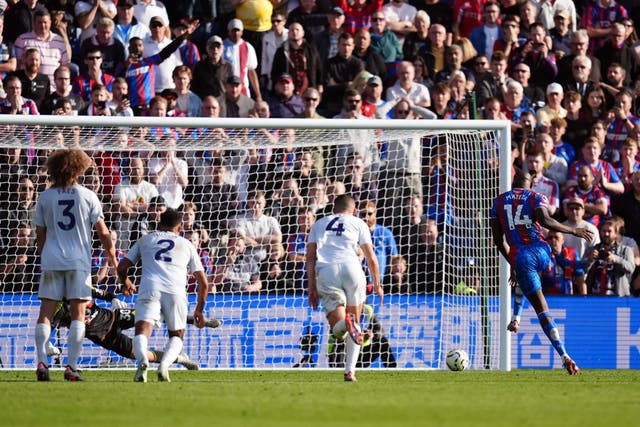 Jean-Philippe Mateta hit a brace to rescue a draw for Crystal Palace (John Walton/PA)