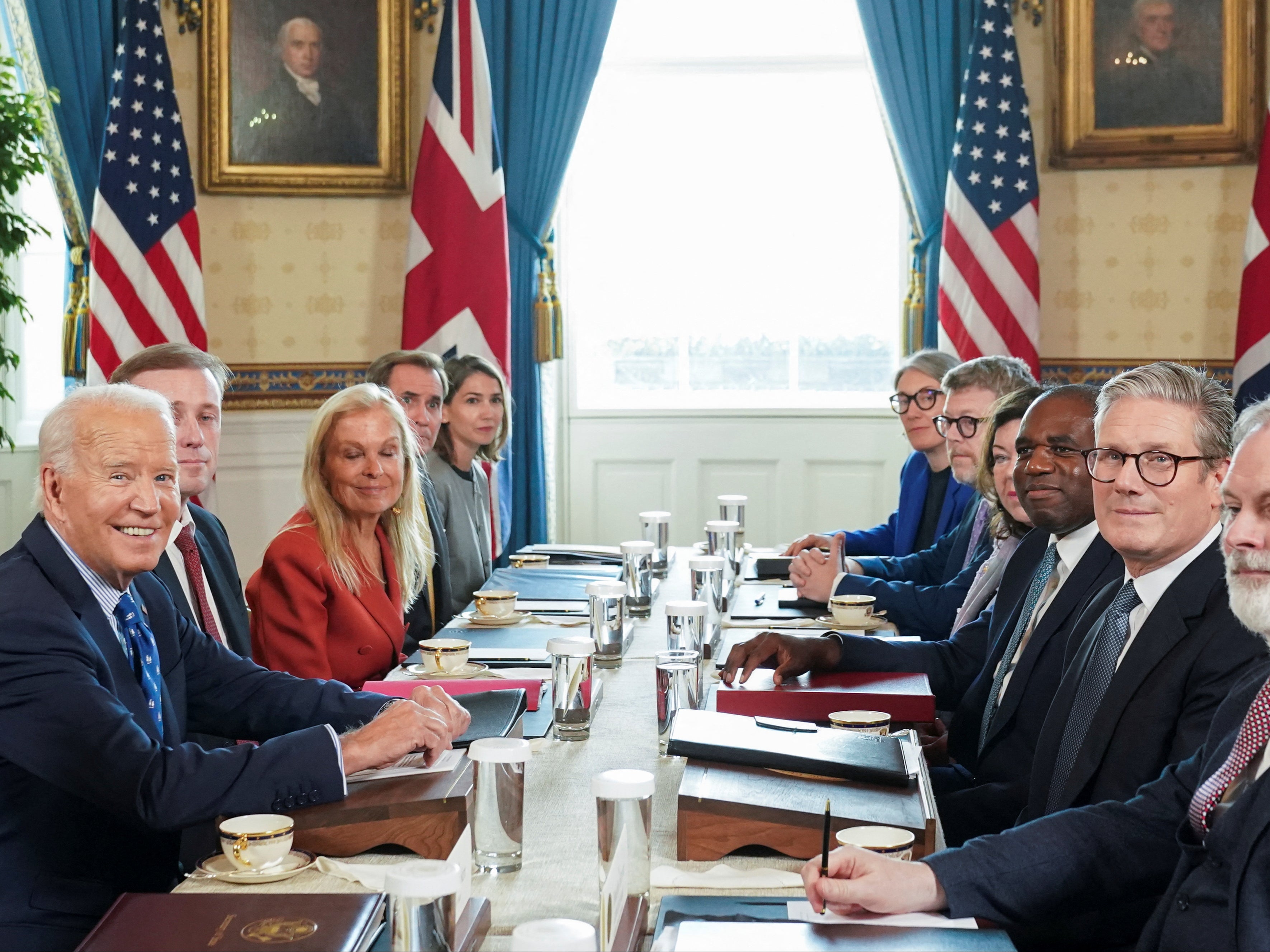 US president Joe Biden meets with Keir Starmer at the White House in Washington