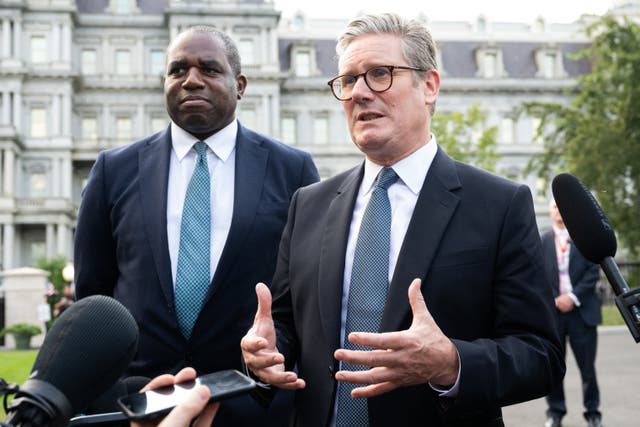 <p>Keir Starmer and foreign secretary David Lammy </p>