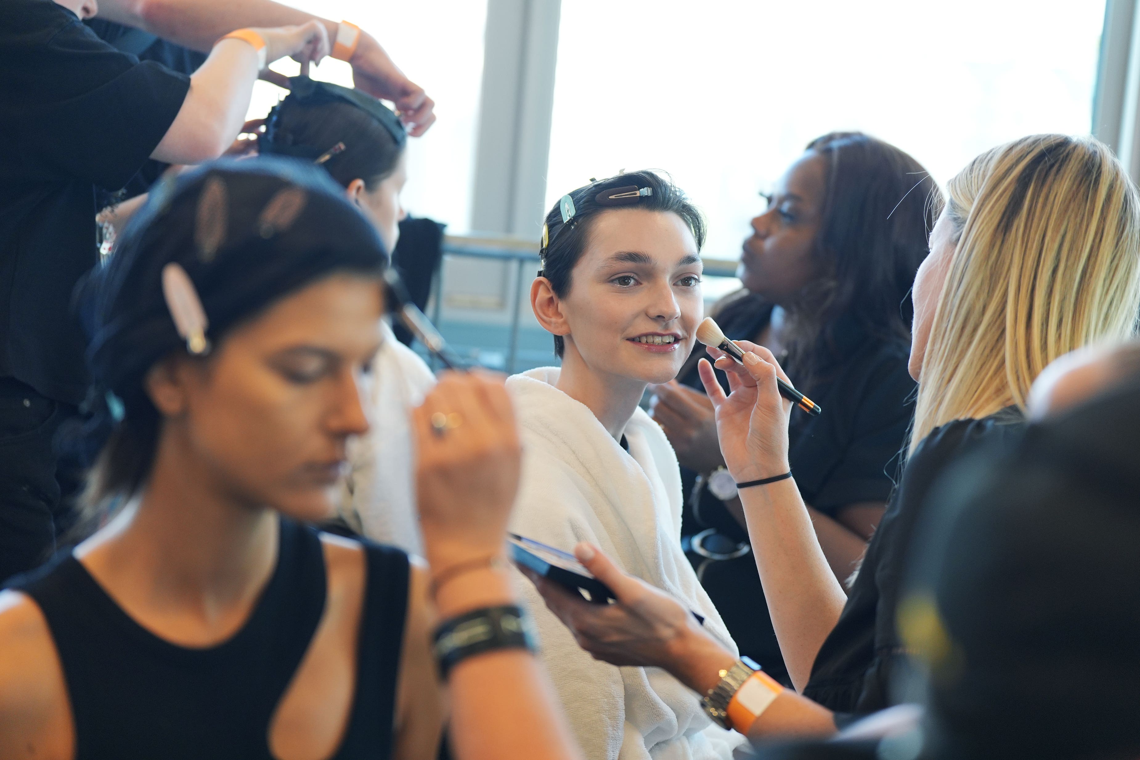 Here’s the meaning behind the make-up looks at Roksanda’s LFW show (Yui Mok/PA)