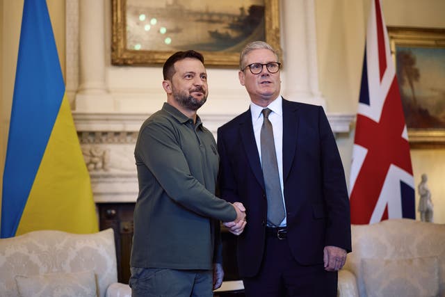 Prime Minister Sir Keir Starmer with Ukrainian President Volodymyr Zelensky during their bilateral Downing Street meeting in July (PA)