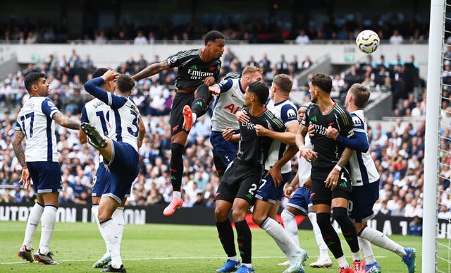 <p>Gabriel scored the only goal of the match as Arsenal won 1-0 at the Tottenham Hotspur Stadium</p>