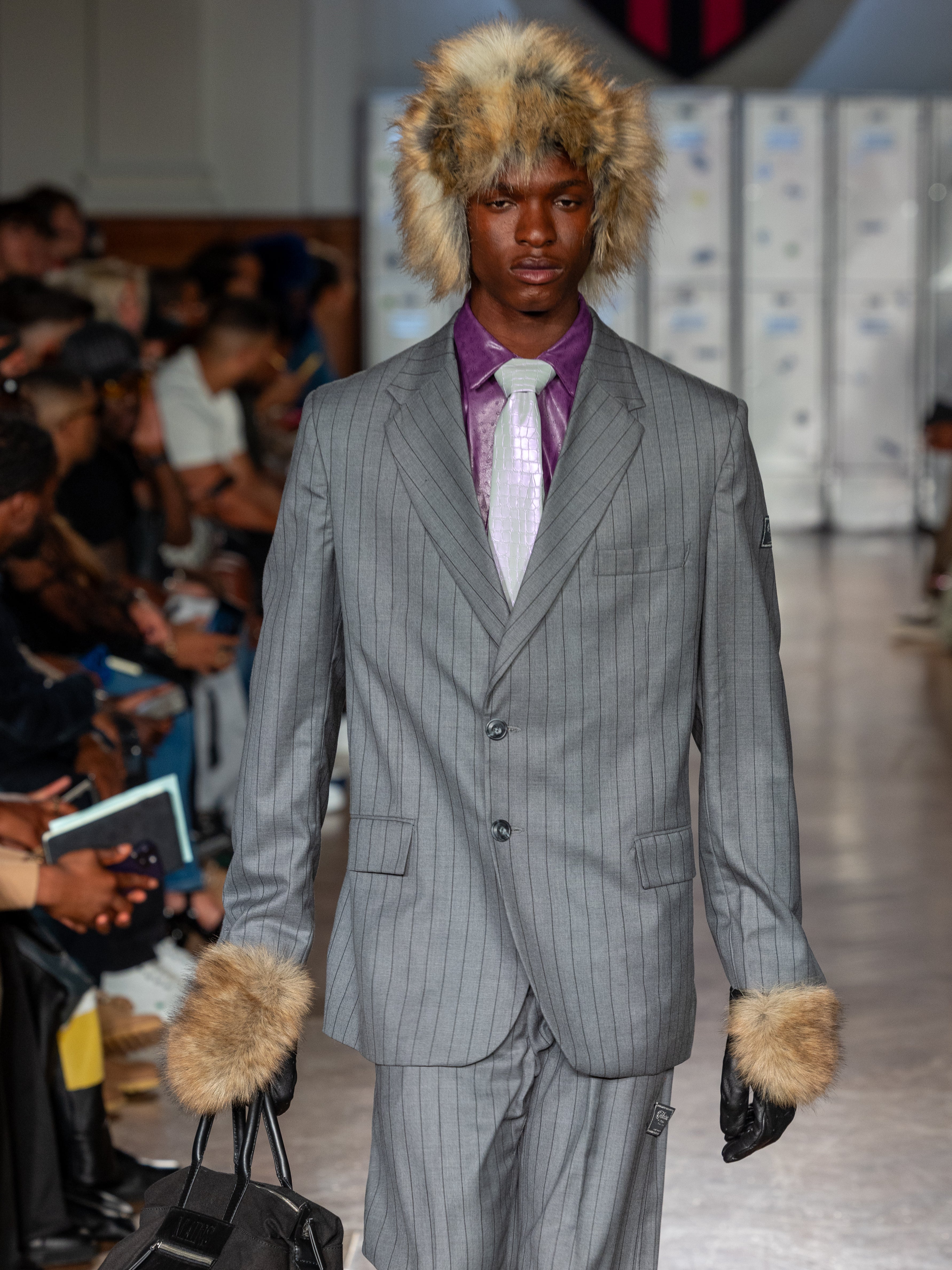 A model walks the runway at the Skepta Mains show during London Fashion Week, September 2024