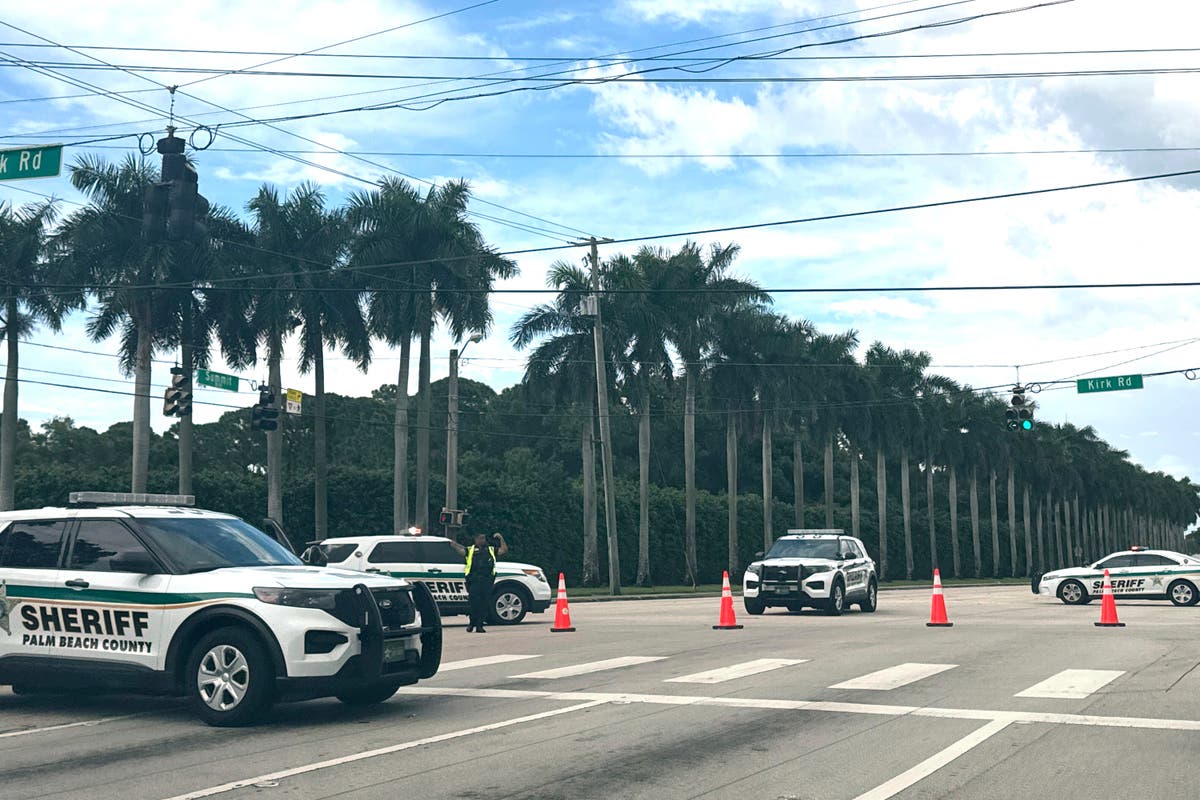 Trump safe after shots fired at his West Palm Beach golf club – live