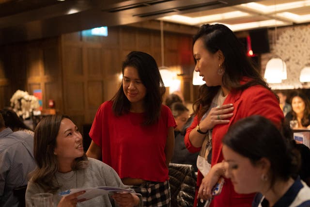 Amy Phung (centre), co-founder of the British East and Southeast Asian Network (Besean) feels recent anti-immigration riots has ‘returned the fear’ East and Southeast Asians felt during Covid (Tim Chung/PA)