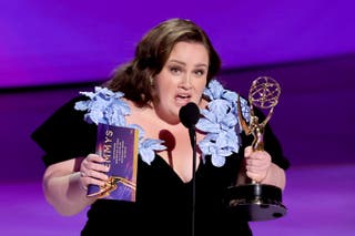 Jessica Gunning accepts the award for Outstanding Supporting Actress in a Limited or Anthology Series at the 2024 Emmys